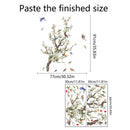Tree Branch Bird Butterfly Wall Stickers Living Room Background Decoration Wallpaper Home Decor
