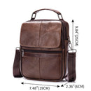 Genuine Leather Vertical Crossbody Bag for Men's Shoulder Bag Casual