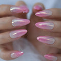 Nails Oval Metallic Quality Glamour Nail Art Designed Tips