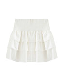Women Cotton White Cake Mini Skirts Summer