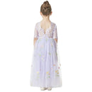 Baby Girl Princess Lace Flower Embroidery Child Wedding Party Birthday Baby Clothes