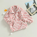 Autumn Kids Toddler Girls Winter Coat Long Sleeve Leopard Outerwear Pocket Fall Clothes