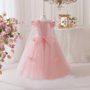Bridesmaid Dress For Girls Long Tulle Flower Kids Wedding Party Pageant First Communion Ball Gown 3-10 Years