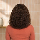 12 Inch Chocolate Brown Jerry Curl Human Hair Wig | 13×4 HD Lace Front