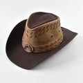 Leather Western Hat Wide Brim Godfather Hats Jazz Cap