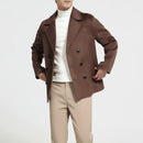 Short Wool Double-sided Coat Jacket Men's Suit Collar Loose Cardigan Autumn Winter Thick Warm Jacket