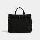 Black handbag on a light gray background, Obroi