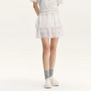 Lace Cake Skirt Women  Summer Elastic Waist Texture Mini Skirt