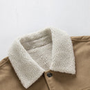 Corduroy Jacket Men Winter Fleece Jacket Coats Casual Solid Cargo Jackets Corduroy Coats Male