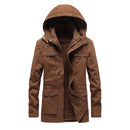 Men Casual Cotton-padded Jacket Warm Waterproof Crisp Breathable Wear Resistant Coats