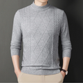 Autumn and Winter Series Thread Men Warm Sweater Solid Round Neck Casual Knitted Sweater O-Neck Pullovers