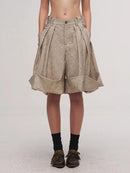 Spring Summer Thin Flowy Soft Shorts for Men Elegant Luxury Designer Wide Leg Trousers Unisex Clothes