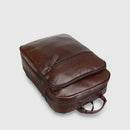 Mens Leather Backpacks Book Backpack Men Business Laptop Bags Travel Bag Daypacks