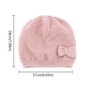 Cute Bow Knitted Baby Hat Winter Warm Newborn Infant Cap Beanies Solid Color Soft Ear Protection Baby Boys Girls Hat Bonnet