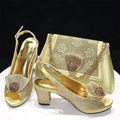 Ladies Crystal Shoes And Matching Bag Set Style Woman High Heel Shoes And Bag Set Free Shipping