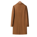 Classic Men's Long Woolen Coats Autumn Winter Casual Top Overcoat Outwear Knee-Length Wool Windbreaker Jacket