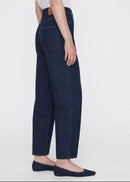 Women Mid waist tapered jeans casual denim pants