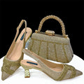 Lastest Italian Design Ladies Shoes with Matching Shoes and Bag Set