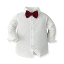 Boys' Red Dress Suit – Elegant Velvet Birthday, Wedding & Party Outfit