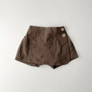 Baby Summer Clothes Cotton and Linen Baby Girl's Skirt Short Leisure Crotch Button Pants