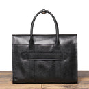 Men's Genuine Leather Business Bag Wearing Trolley Case Business Briefcase Large Capacity Laptop Case