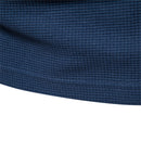 Waffle Cotton Solid Men Tshirts Single Pocket Long Sleeve Tee Shirts for Men Spring Basic Breathable Tops Men