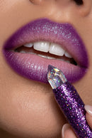 2-in-1 Glitter Lipstick & Shiny Gradient Lip Gloss, Long-Lasting Sparkly Lip Makeup for Halloween, Christmas & Holiday Parties