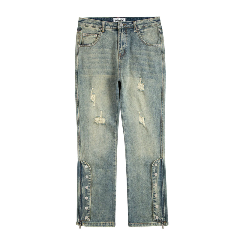 Men Hole Ripped Pantalone Denim