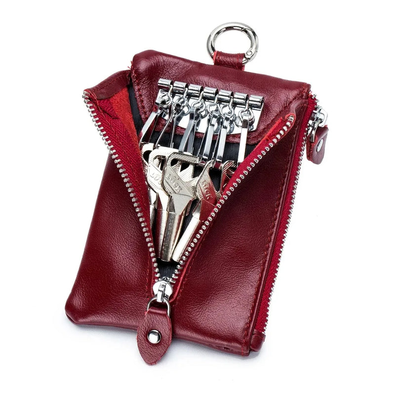 Multifunction Key Card Coin Wallet Leather Pouch Outdoor