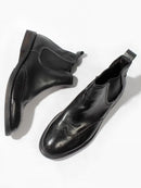 Mens Genuine Leather Chelsea Boots Slip-On High Top Shoes Round Toe British Style Office Men Ankle Boots
