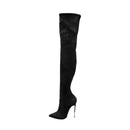 Boots for women heel Pointed toe high boots for skinny legs