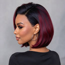 Frontal 13x4 Transparent Lace Straight Short Bob Wig Human Hair Wigs Pre Plucked Wig