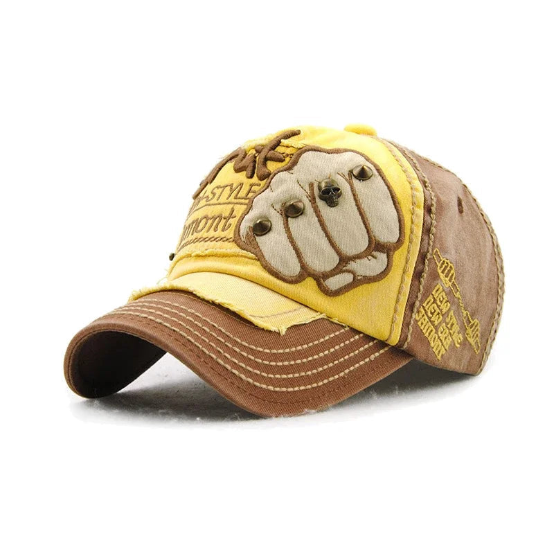 Baseball Cap Sports Outdoors Casual Cap On Size Adjustable unisex Fist Rivet