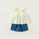 Summer Baby Clothes Toddler Girls Outfit Sets Flower For Kids Clothing