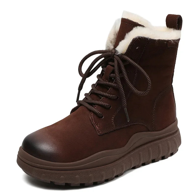 Woman Autumn Booties Motorcycle Spring Ankle Boots Platform Wedge Flats Shoes
