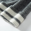 Winter Women Men Cashmere Knitted Striped Beanies Caps Outdoor Keep Warm Hats for Unisex