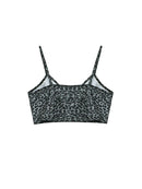 Women Summer Leopard Sling Sexy Perspective Bottoming Shirt Crew Short Top