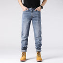 Straight Jeans Tall Guys Students Casual Loose Stretched Denim Trousers