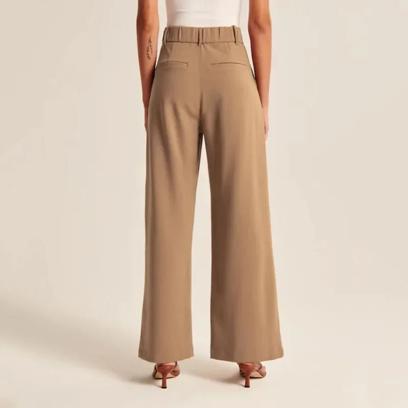 Wide Leg Pants Women Spring Summer Casual Loose Office Suitpants Ladies All-Match Straight Trousers