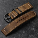 Vintage Brown Watch Strap 20MM 22MM 24MM Soft and Thick Head Layer Watchband