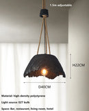 Nordic Vintage Hemp Rope Chandelier Pendant Lights Designer Homestay Study Bedside Hanging Lamp Fixture