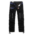 Men Fleece Cargo Pants Winter Thick Warm Pants Full Length Casual Military Baggy Tactical Trousers