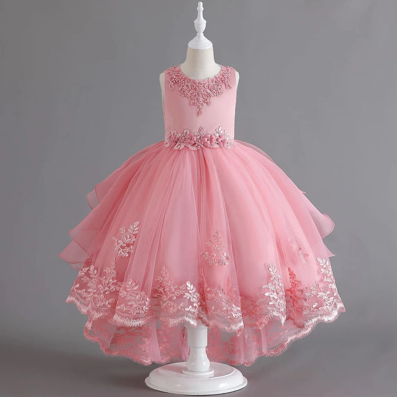Formal Flower Bridesmaid Princess Dress For Girls Dresses