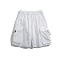 Retro Multi Pocket Tooling Casual Shorts Mens Loose Vintage Drawstring Pants for Summer