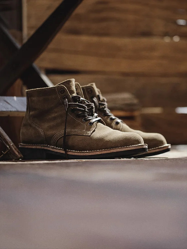 Combat Boots For Men Retro Leather Shoes Outdoor Casual Couple Ankle Desert Boot Shoe