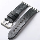 Handmade Pearl Leather Strap for Apple Watch  Leather Bracelet Men's Strap Vintage Style