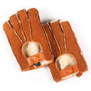 Winter Real Leather Gloves Genuine Leather Fingerless Gloves Natural Wool Lined Warm