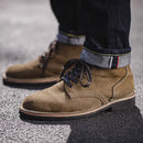Combat Boots For Men Retro Leather Shoes Outdoor Casual Couple Ankle Desert Boot Shoe
