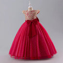Girl Princess Dress Bow Lace Sleeveless Party Dresses for Girls Summer Children Clothes Girls' Dress 5-14 Years