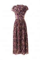 Womens Flounced Sleeves Draped Summer Spring Dresses
